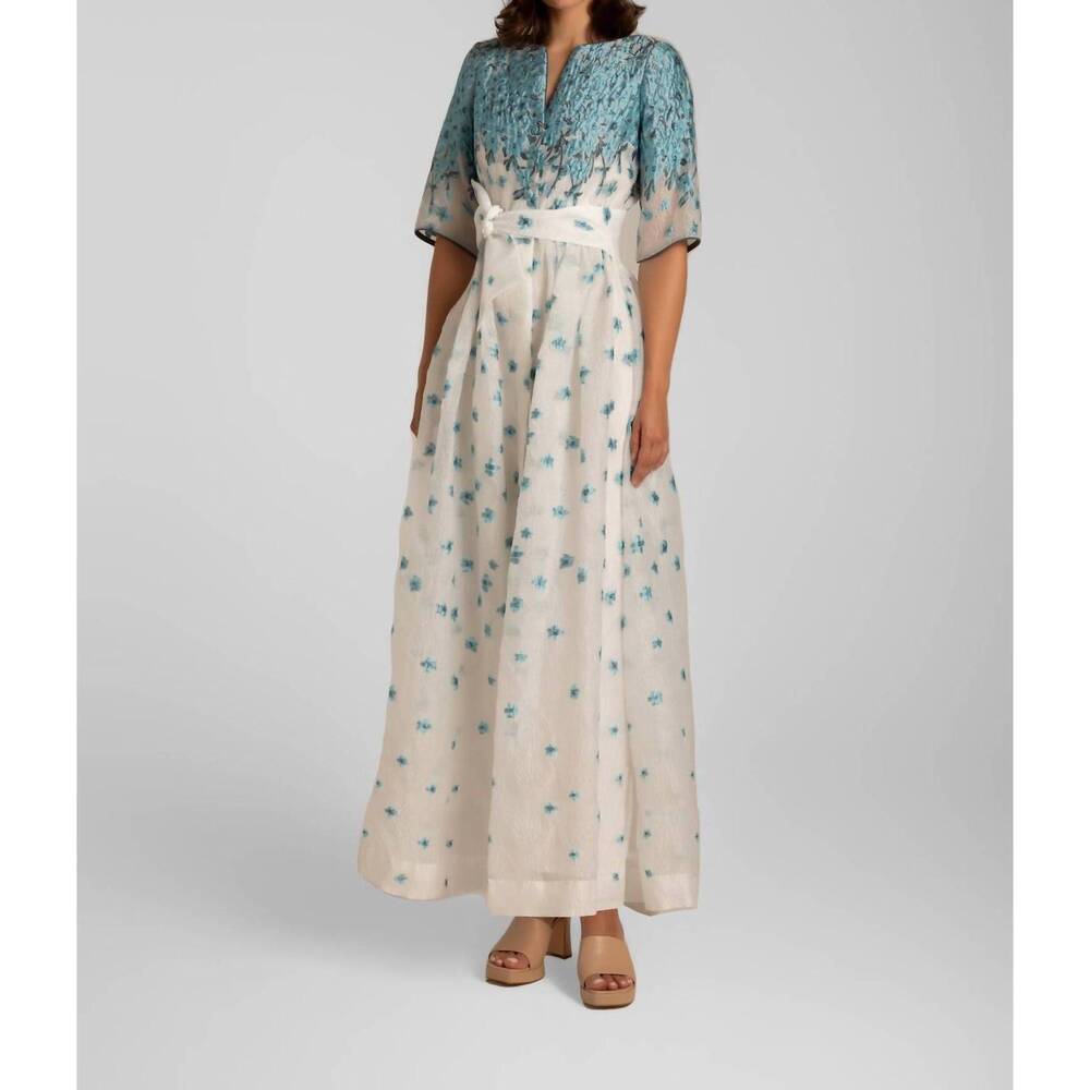 NEW BARUNI lobelia maxi dress in blue